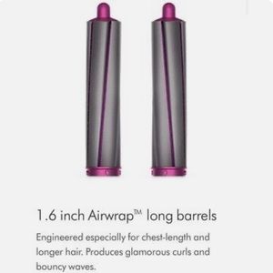 Dyson Airwrap 1.6 inch 40mm Airwrap™ Long Barrels Pair Pink Fuchsia Nickel